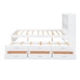 thumbnail image 6 of Full Wood Platform Bed Mattress Foundation with Trundle, Drawers and USB Plugs, Bed Frame Storage Bed w/ Wooden Slats for Boy Girl, No Box Spring Needed, Easy Assembly, 6 of 9