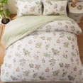 thumbnail image 7 of EMME Botanical Sage Green Comforter Set Twin Size 5 Pieces, Brushed Microfiber Bed in a Bag, Ultra Soft Bedding Set with Sheets (Sage Green, 5 Piece Twin/Twin XL), 7 of 7