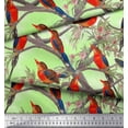 thumbnail image 3 of Soimoi Silk Fabric Boy,Surfboard And Beach Bird Print Sewing Fabric Yard 42 Inch Wide, 3 of 3