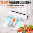 thumbnail image 3 of GMOX Vacuum Sealer Machine for Food, 75KPA Strong Suction Multi-Functional Food Sealer with 20 Food Vacuum Bags, 3 of 6
