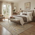 thumbnail image 5 of DEORAB 2.5x10 Runner Rugs Floral Vines Pattern Dusty Beige Low Pile Lightweight Machine Washable Non Slip Rug for Hallway, Laundry Room, Bedroom, Bathroom, 5 of 6