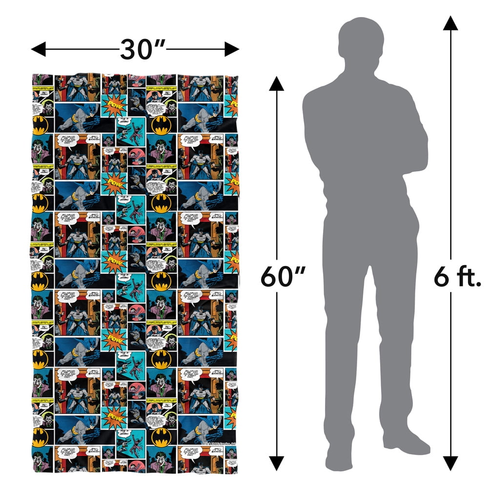 Batman Comic Pattern Officially Licensed Beach Towel 30' X 60'