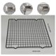 thumbnail image 5 of Wosthever Rejilla para enfriar pasteles, pan, antiadherente, barbacoa, red, soporte para secado de galletas, herramienta de cocina Herramientas y accesorios para hornear Negro 2 #, 5 of 6