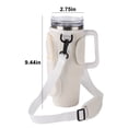 thumbnail image 3 of Water Bottle Carrier Bag, with Phone Pocket, for Tumbler, Water Bottle Holder Pouch with Adjustable Strap with Straw Cover & Carabiner for Cup Accessories White, 3 of 8