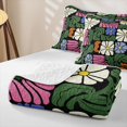 thumbnail image 4 of Homewish Colorful Boho Floral Quilt King,Vintage Daisy Flowers King Coverlet Set,3pcs, 4 of 7