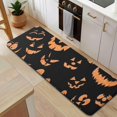 thumbnail image 5 of Black Halloween Pumpkin Faces Kitchen Rug Mat,Kitchen Runner Rugs Non Skid Washable,Decorative Kitchen Floor Mats for Kitchen,Sink,Laundry,17"x47.2", 5 of 7