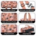 thumbnail image 3 of Teacher Tote Bag,Pink Football and Drinks Pattern Teacher Utility Tote Bag,Large Work Tote Bags for Women with Multiple Pockets,Top Zipper Closure,13.8x10.6x6.7 Inch, 3 of 5