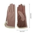 thumbnail image 3 of Unique Bargains 1 Pair Sunblock Mittens Sun Block Driving Gloves for Women Coffee Color, 3 of 5