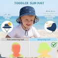 thumbnail image 3 of American Trends Baby Sun Hats UPF 50+ Toddler Bucket Hats Sun Protection Baby Swim Hat Summer Beach Hat Wide Brim Kids Bucket Hats for Boys Girls, 3 of 8