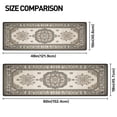 thumbnail image 3 of Beige Blue Octagonal Medallion Hallway Runner Rug, Traditional Oriental Long Floor Mat, Non-Slip Washable Vintage Ornate Rug for Entryway Kitchen, 3 of 9