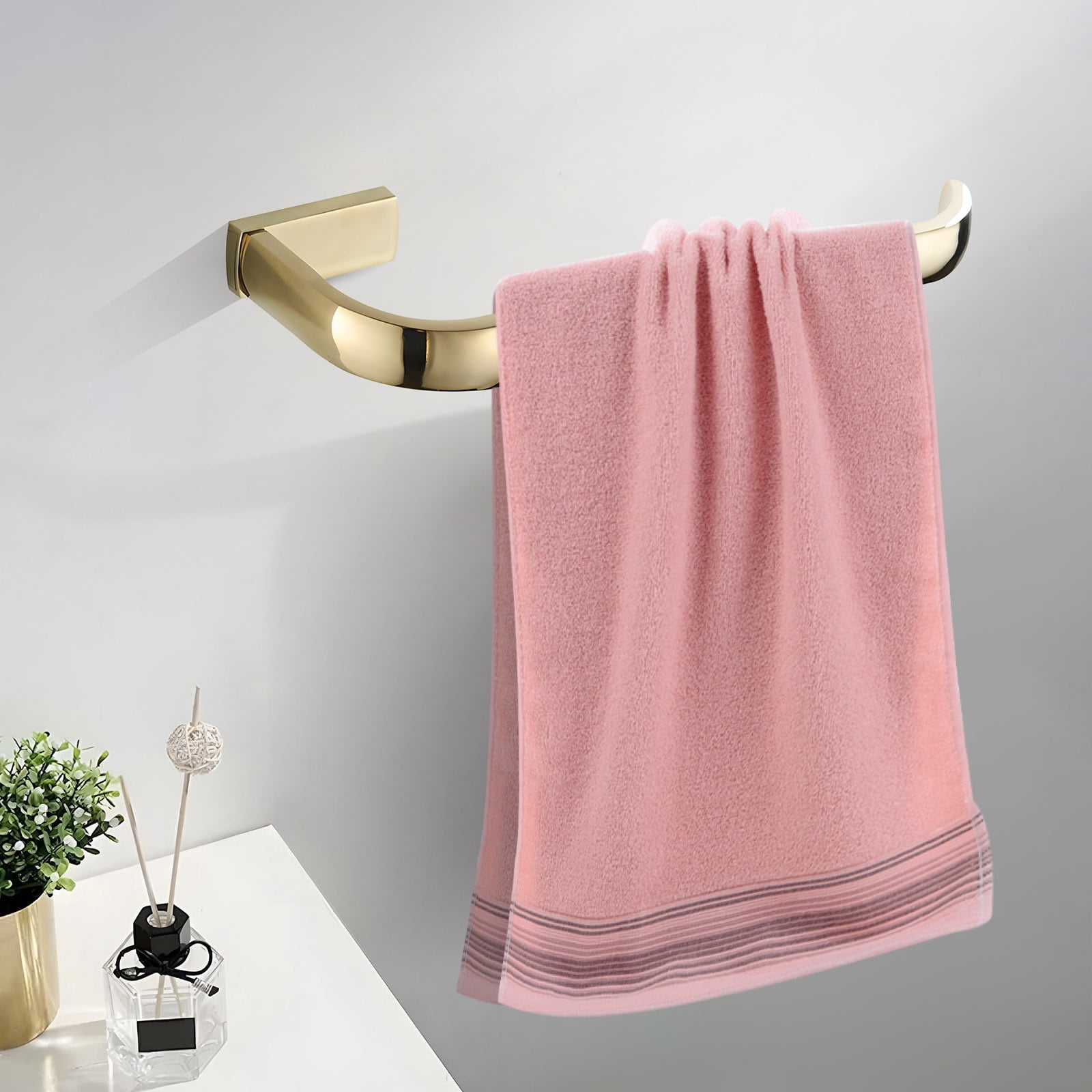 12-Pack Soft Polyester Embroidered Bath Hand Face Towels for Home Bathroom, Guest, Spa, Gym, Travel - Lightweight Quick-Drying Bulk Towel Set (12)