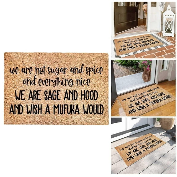 Funny Letter Doormat Entryway Front Porch Rugs 1PC 60 * 40CM Floor Indoor Outdoor Carpet For Home Decor Polyester Carpet,Brown,Other