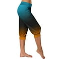 thumbnail image 6 of CLOISE Capri Pants for Women Athletic Stretch Capris Joggers With Pockets Soft Elastic Waist Running Petite Capri Sweatpants Pull On Capri Lounge Pants Gradient Color Casual Yoga Capris Orange, 6 of 6