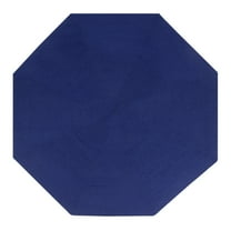 Better Trends 96" Octagonal Oval Brided Rug 100% Polypropylene Durable & Stain Resistant Reversible Indoor Area Utility Rug (Navy Solid) Alpine Solid Collection