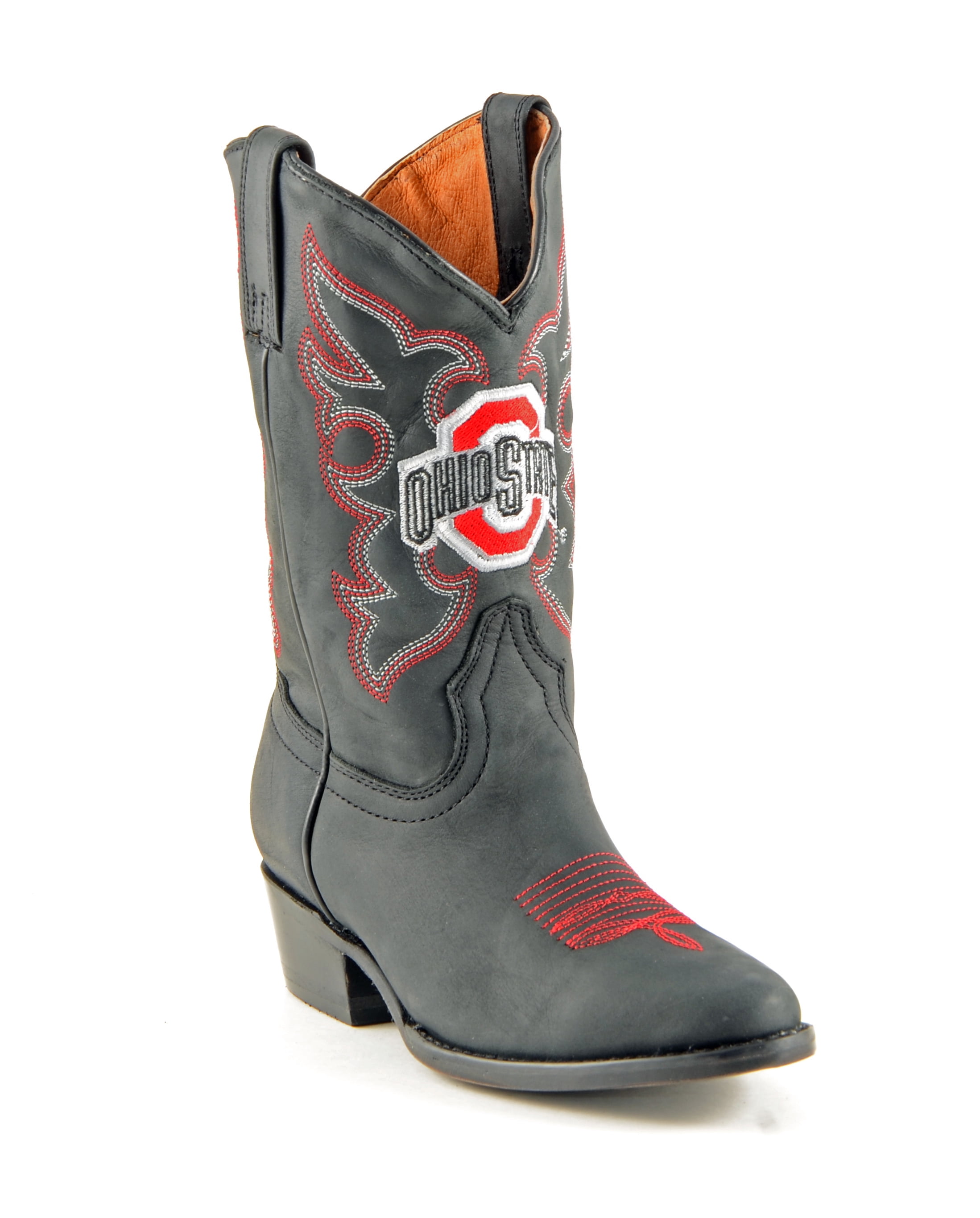 Gameday Boys Honey Leather Ohio State Embroidered Western Cowboy Boots by GameDay Boots