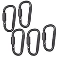 thumbnail image 1 of 5 Pcs Carabiner Clip Aluminum D-Ring Locking Durable Strong and Light for Outdoor Camping, 1 of 5