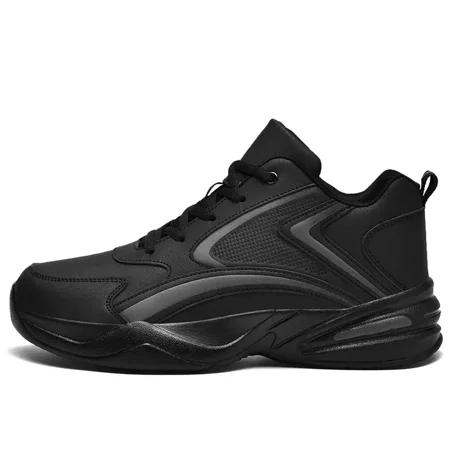 

Men‘s Wear-Resistant High Sole Sneakers Outdoor Casual Striped Walking Shoes Microfiber PU Synthetic Leather Material New For Autumn And Winter