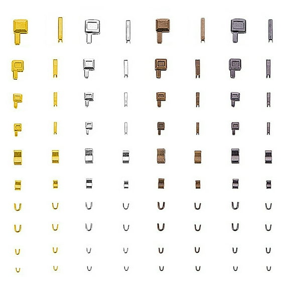 32 Sets Zipper Head Sliders Retainers Insertion Pins for Clothes Zipper Top Accessories