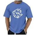 thumbnail image 3 of JDEFEG Mens Shirts Tops Simple Bone Dice Casual Dress up Funny Mens T Shirt Absorbent Wicking Mens Sweats Work Shirts Blue Size L, 3 of 6