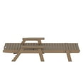 thumbnail image 5 of GARDEN Plastic Outdoor Chaise Lounge Chair with Adjustable Backrest, Weathered Wood, 5 of 7