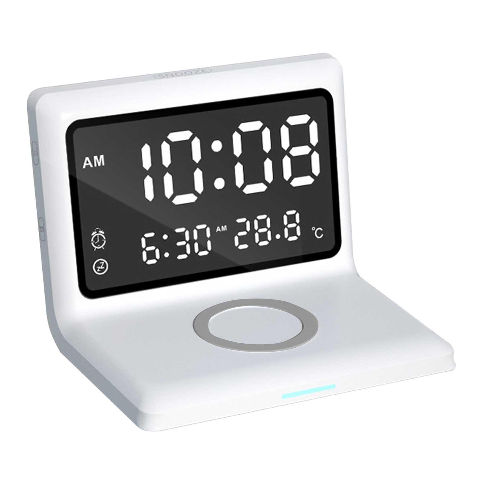 shyuyusa Alarm Clock with Wireless Charging,3-in-1 Wireless Fast Charger for ,Fast Wireless Charging Station for iPhone15/14/13/12/11/Pro Series,for Watch,for Airpods
