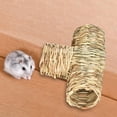 thumbnail image 6 of Hamster Grass Tunnel Straw House Hideaway Nest Bunny Toy Lightweight Interactive Toy Rabbit Tunnel Tube for Mice Chinchilla Gerbils Squirrel Three Ports, 6 of 10