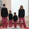 thumbnail image 2 of Family Matching Christmas Pajamas Deer Print Pullover Top Plaid Pant Sleepwear Set, 2 of 7