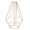 golden-2.Geometric vase, variant on Vase Metal holder Glass geometric decorative vase, modern large vase suitable for floral home wedding office center-golden-1.Lantern-shaped vase