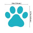 thumbnail image 2 of FINCIBO 3" x 3" Vinyl Decor Decal Sticker Removable For Notebook, Ipad, Car - Set of 2 Teal Paw Dog, 2 of 5
