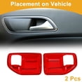 thumbnail image 3 of Recubrimiento del Tazón del Mango de la Puerta Interior para Jeep Wrangler JK 2DR 2011-2017 Marco de Decoración del Mango de la Puerta Interior Rojo ABS 2 Pcs, 3 of 6