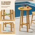 thumbnail image 4 of Gymax 24'' Bar Height Table w/ Footrest Patio Bistro Table for Indoors Outdoors, 4 of 6