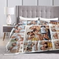 thumbnail image 3 of AISENIN Custom Blanket with Photo Text Personalized Gift Custom Flannel Blankets Using Your Photos Birthday Anniversary Wedding Christmas Memorial Gifts, 3 of 5