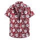 thumbnail image 1 of Blusa informal de manga corta con botones para la playa y estampado floral para hombre Pompotops oipoqjl48519, 1 of 4
