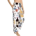 thumbnail image 2 of Disketp Wine Bottles Glasses Print Women'S Comfy Pajama Pants Casual Drawstring Palazzo Lounge Wide Leg Pants, 2 of 9