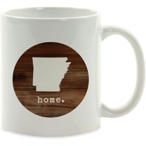CTDream 11oz. US State Coffee Mug Gift, Rustic Wood Home, Arkansas, 1-Pack,
