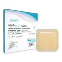 MedVance TM Foam - Bordered Adhesive Hydrophilic Foam Dressinge 6"x6" (4.1"x4.1" Pad) Box of 5 dressings