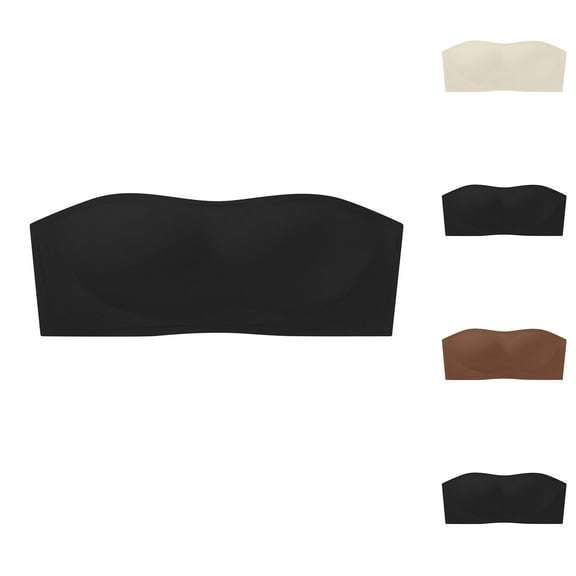Push Up Strapless Bras for Women No Underwire Full Coverage Lightweight Non-Slip Solid Color Breathable Underwear Daily Bra for Women