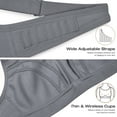 thumbnail image 6 of Wingslove Women's Non Padded Wireless Plus Size High Impact Sports Bra, Gray 44DDD, 6 of 8