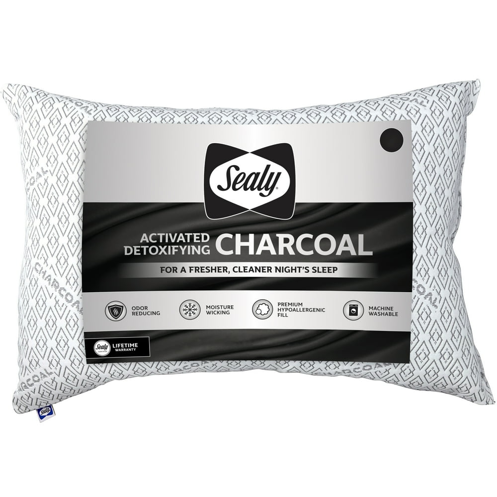 Sealy Charcoal Pillow, Standard/Queen, 1 pack