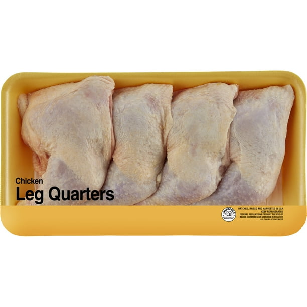 Freshness Guaranteed Chicken Leg Quarters 4 25 6 2 Lb Walmart Com