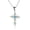 Blue, variant on Mens Women Chain Necklace Black Cross Stainless Steel Pendant Crucifix Jesus UK-Blue