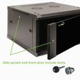 thumbnail image 5 of NavePoint 6U Wall Mount 19 Inch Server 600mm Cabinet Rack Enclosure Glass Door Lock W/Shelf, 5 of 7