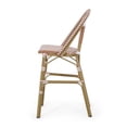 thumbnail image 4 of Grelton Outdoor Aluminum French Barstools, Set of 4, Rust, White, and Bamboo Finish, 4 of 9