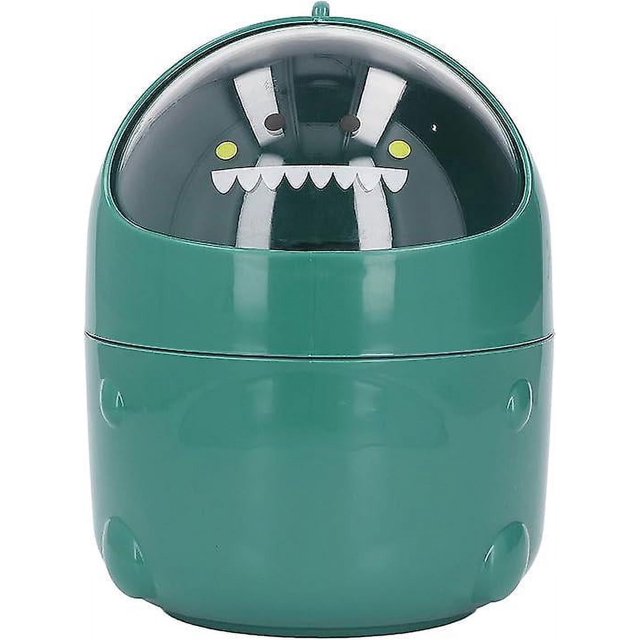 BR 1 mini cubo de basura moderno de plástico con tapa, cubo de basura de oficina de gran apertura, cesta de papel extraíble, pequeño cubo de basura para oficina para