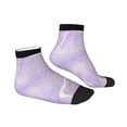 thumbnail image 3 of Bingfone Lavender Glitter Foil Stripes Design Patterned Men'S Women'S Casual Cotton Socks, 3 of 9