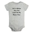 thumbnail image 2 of iDzn Ain't A Woman Alive That Could Take My Mama's Place Funny Rompers For Babies, Newborn Baby Unisex Bodysuits, Infant Jumpsuits, Toddler 0-12 Months Kids One-Piece Oufits (Gray, 18-24 Months), 2 of 5