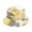 Yellow, variant on Double-sided Wearing Cap Visor Rainbow Color Bucket Hat Men Women Panama Cotton Flat Sun Hat Reversible Tie Dye Fisherman Hat