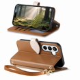thumbnail image 4 of FOXDOCK Wallet Case for Samsung Galaxy S26 Pro, with Card Slots, Stand and Zipper - brown, 4 of 5