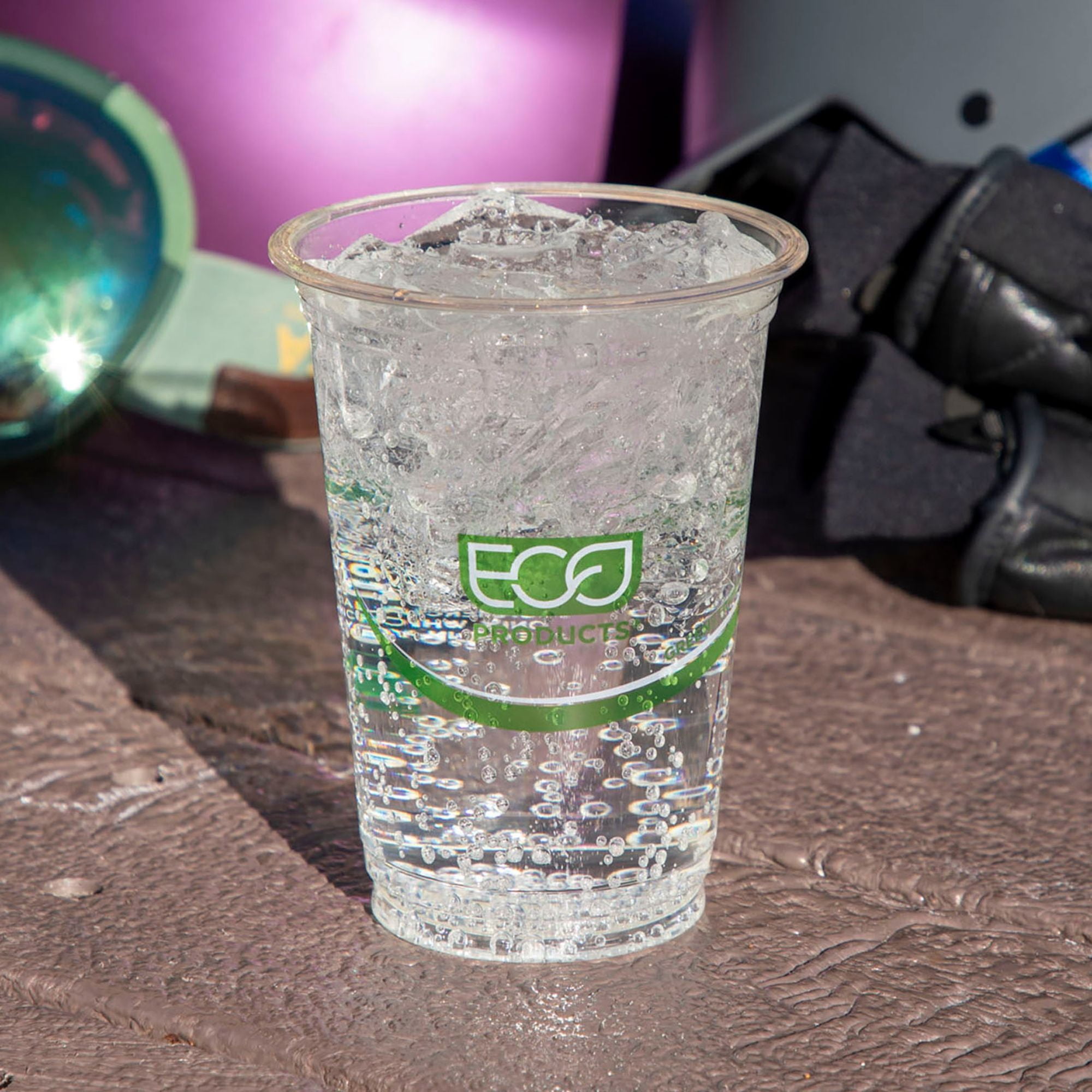 Eco-Products PLA GreenStripe Renewable & Compostable 16OZ Cold Cup, 20CT