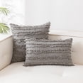 thumbnail image 2 of Vorkoi Decor Throw Couch Pillow Covers,18x18 Linen Grey Sofa Pillows,Square Sofa Cushion Covers, 2 of 3